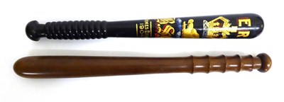 Lot 222 - An Edwardian Ebony Truncheon To Bradford South Constabulary, painted in colours and gilt with...