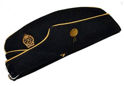 Lot 245 - A First World War Forage Cap to the Volunteer Training Corps Surrey, 1915, in black wool with...