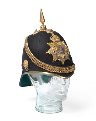 Lot 249 - An 1878 Pattern Home Services Blue Cloth Spiked Helmet to an Officer of the Prince of Wales's...