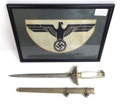 Lot 277 - A Copy of a German Third Reich Diplomat's Dagger, the blade etched F W Holler, Berlin, the...