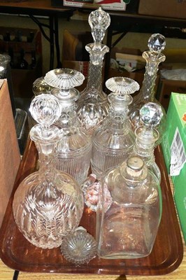 Lot 728 - A Tray of Eight Decanters and Odd Stoppers