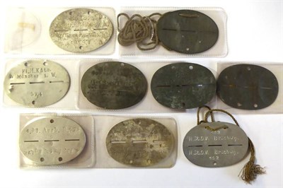 Lot 294 - A Collection of Seven German Third Reich Identity Tags, in aluminium, two with original...