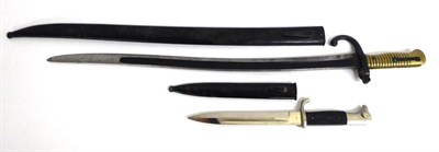 Lot 307 - A German Third Reich Parade Bayonet, the blade stamped, ";Sautter, Dortmund";, chequered black...