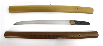 Lot 320 - A Japanese Tanto, late Koto, the 31cm blade with Gunnome midare hamon arranged in groups of...