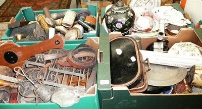 Lot 732 - A Staffordshire Figure; A Box of Ceramics; and Three Boxes of Miscellanea