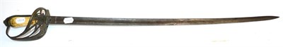 Lot 336 - A Victorian 1854 Pattern Infantry Sword, the 81cm single edge fullered steel blade faintly...