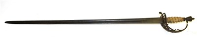 Lot 356 - A George III Cavalry Officer's Sword by Gill, the 89cm single edge steel blade with a broad...