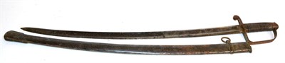 Lot 367 - A 19th Century Saxon Trooper's Sword, the 82.5cm single edge broad fullered steel blade stamped W &