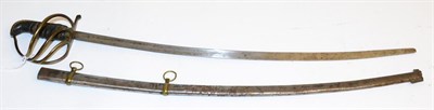 Lot 386 - A 19th Century Sword for a Boy, the 49cm single edge curved fullered steel blade with rounded...