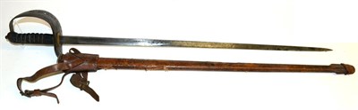 Lot 392 - A Victorian 1896 Pattern Infantry Officer's Sword, the 83cm single edge fullered steel blade...