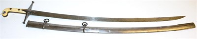 Lot 406 - A Victorian General Officer's Mameluke Hilted Sword, the 77cm single edge steel blade double...