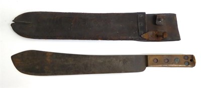 Lot 408 - A Second World War Machete by Martindale, Birmingham, the 37.5cm steel blade stamped with...