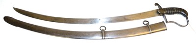 Lot 410 - A 1796 Pattern Light Cavalry Officer's Sword, the 69cm plain curved single edge steel blade...