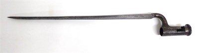 Lot 420 - A British 1842 Lovell's Pattern Socket Bayonet, the 43cm triangular section blade with faint...