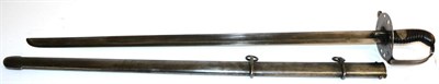 Lot 423 - A Copy of a 1796 Pattern Heavy Cavalry Sword, with 89cm single edge fullered steel blade, steel...