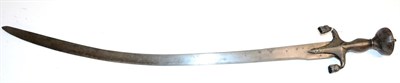 Lot 442 - An 18th Century Indian Talwar, with 74cm single edge curved steel blade, the ";Old Indian";...