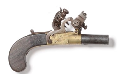 Lot 575 - An Early 19th Century Collier's Patent Self Priming Flintlock Pocket Pistol, with 3.5cm...