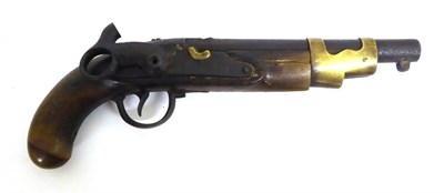 Lot 586 - A Dutch Navy M1818 Percussion Pistol, converted from a flintlock, with 20.5cm steel barrel,...