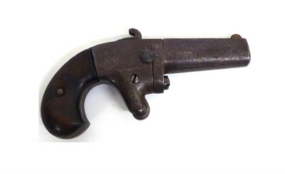 Lot 600 - A Colt No.2 .41 Calibre Rimfire Deringer, the 6cm steel barrel swivelling and falling to the...