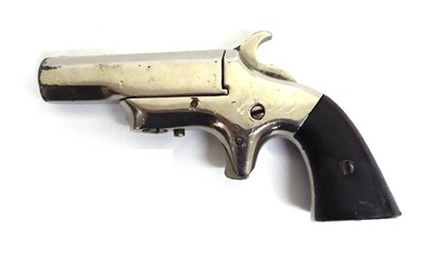 Lot 602 - An American ";Southerner"; .41 Calibre Rimfire Pocket Pistol, with chromed finish, the 6.3cm...