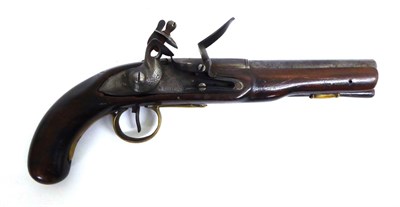 Lot 622 - An Early 18th Century Continental Flintlock Service Pistol, the 19.5cm steel barrel octagonal...