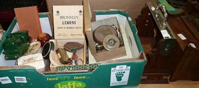 Lot 762 - A Tantalus Case; A Smoker's Cabinet; and A Box of Miscellanea