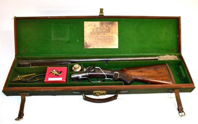 Lot 643 - A 19th Century Hammer Double Barrel 500 Express Rifle Retailed by Lyon &amp; Lyon, Calcutta,...