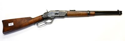 Lot 648 - A Non-working Copy of a Winchester Rifle, numbered 44887, with walnut stock and fore-end, with...