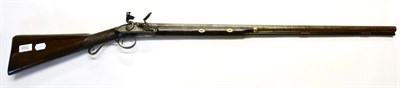 Lot 652 - An Early 19th Century Flintlock Sporting Gun by Sharp, Lancing, the 82cm twist barrel octagonal...