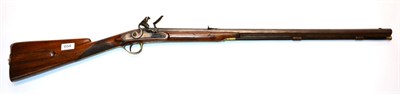 Lot 654 - A Late 18th/Early 19th Century Flintlock Sporting Rifle, the 77cm octagonal steel barrel...