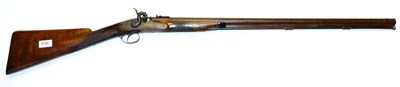 Lot 656 - A 19th Century Percussion Rifle by W Greener, the 79cm browned steel barrel with hinged ladder rear