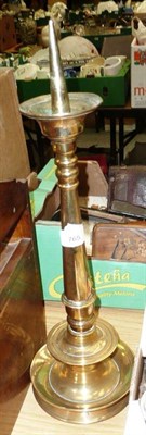 Lot 765 - A Brass Pricket Candlestick