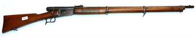 Lot 659 - An M1871 Swiss Vertelli Bolt Action Rifle, with tubular magazine and bolt system, the 82cm...