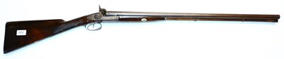 Lot 662 - A 19th Century Double Barrel Percussion Sporting Gun by G  Higham, Liverpool, with 75cm twist...