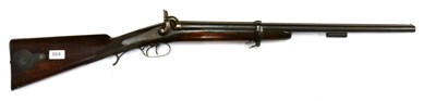 Lot 664 - A 19th Century Jacob's Double Barrel Smooth Bore Percussion Carbine, the 61.5cm blued steel barrels