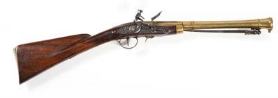 Lot 665 - An 18th Century Flintlock Blunderbuss by Williams of London, the 39cm brass ringed barrel octagonal