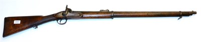 Lot 668 - A Victorian .577 Calibre Enfield Two Band Rifle, the 83.5cm steel barrel with hinged ladder...