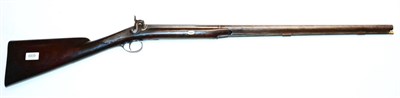 Lot 669 - A 19th Century 12 Bore Single Barrel Percussion Sporting Gun, the 81cm browned steel barrel...