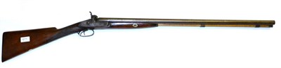 Lot 671 - A 19th Century 10 Bore Double Barrel Percussion Sporting Gun, 80cm twist barrels, side lock...