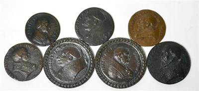 Lot 10 - Leo IX, Restitutional medal, bronze, obv, portrait l., tonsured, wearing cope, rev. shield and...