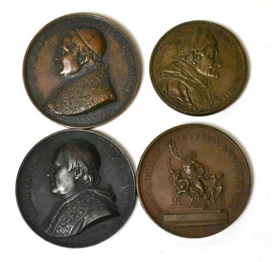 Lot 16 - Pius VII, Year 18, Restoration of Ancient Monuments, bronze, by T.M., obv., portrait, r.,...