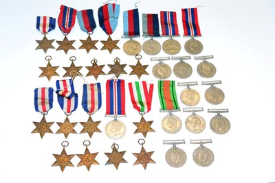Lot 38 - A Collection of Thirty Two Single Second World War Medals, comprising nine 1939-45 Stars, an...