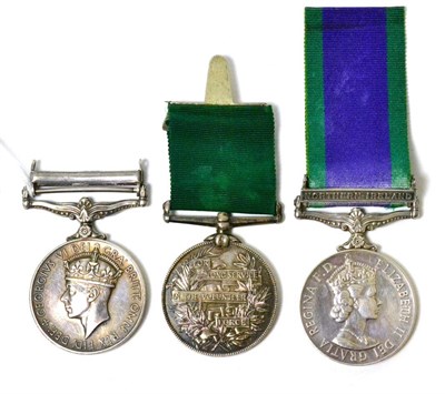 Lot 39 - A Volunteer Long Service Medal, Victorian, named to CORPORAL C.DAVIS 27 YEARS 8 MONTHS; a...