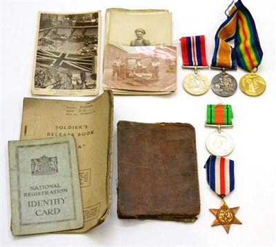 Lot 42 - A First/Second World War Group of Robson Family Medals, comprising  a British War Medal and Victory