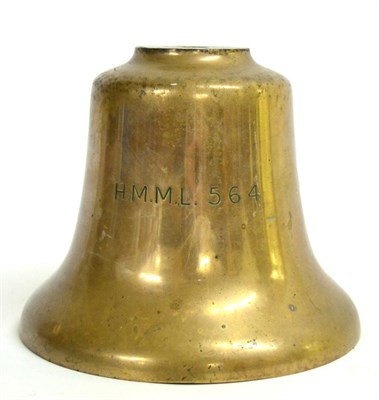 Lot 86 - A Royal Navy H.M.M.L. (Her Majesty's Motor Launch) Brass Bell, stamped H.M.M.L. 564, lacking...
