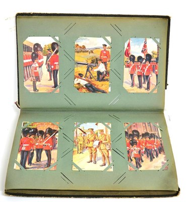 Lot 88 - An Album of One Hundred and Ninety Three Military Related Postcards, depicting regiments of the...