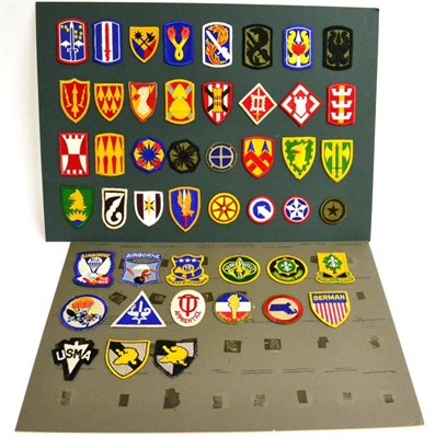 Lot 101 - A Collection of One Hundred and Ten US Army Embroidered Cloth Patches, mainly Second World War, and