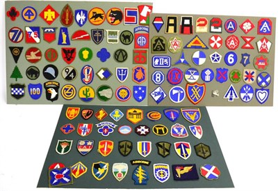 Lot 102 - A Collection of One Hundred and Eleven US Army Embroidered Cloth Patches, mainly Second World...