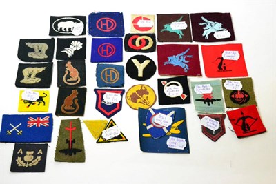 Lot 108 - A Collection of Thirty One Second World War Formation Badges, embroidered and printed,...