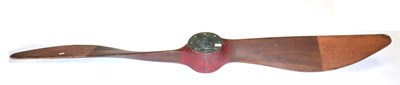 Lot 116 - A First World War Laminated Mahogany Aeroplane Propeller, stamped AID/X64, the hub stamped DG T...